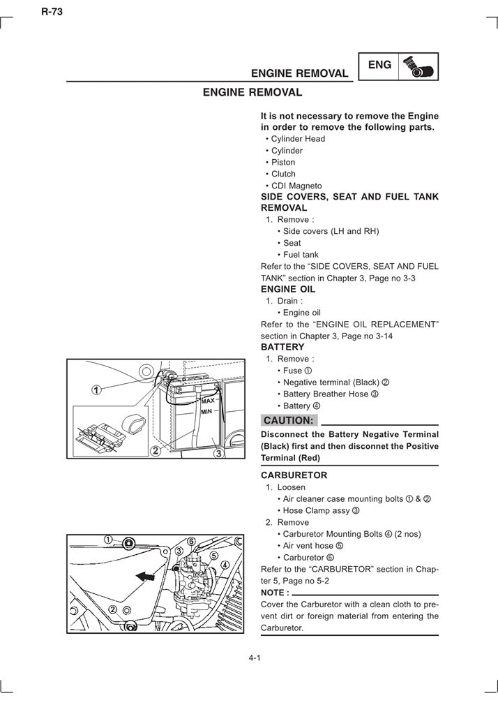 2004 onwards Yamaha Crux 110 Service Manual