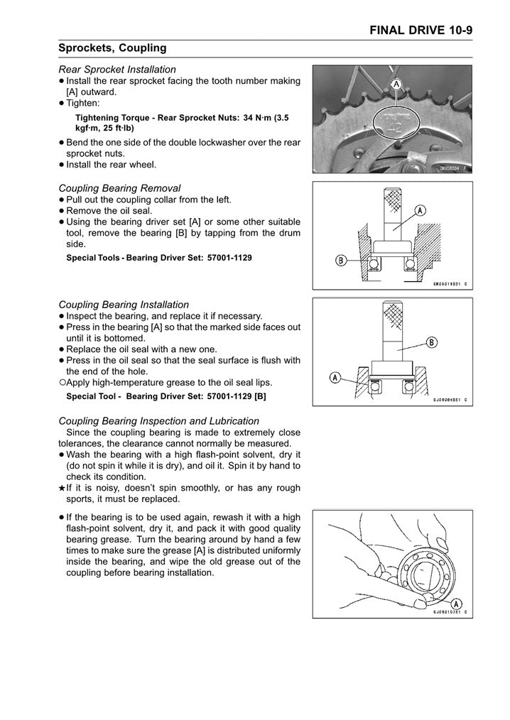 Manual de servicio Kawasaki KX250 2005-2008