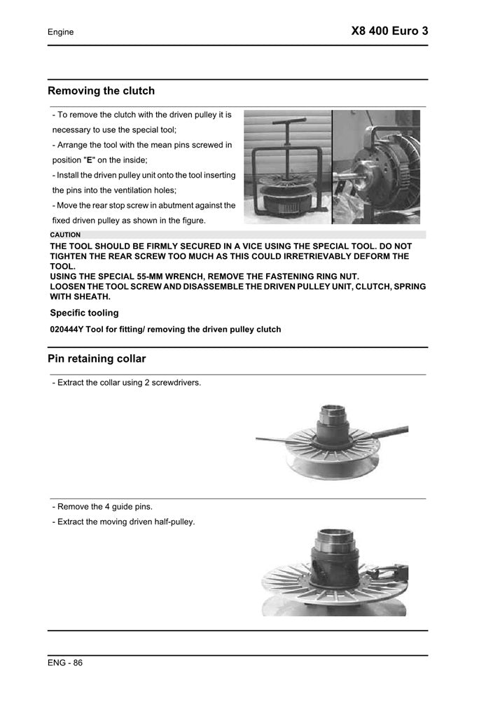 2005-2008 Piaggio X8 400 Scooter Service Manual