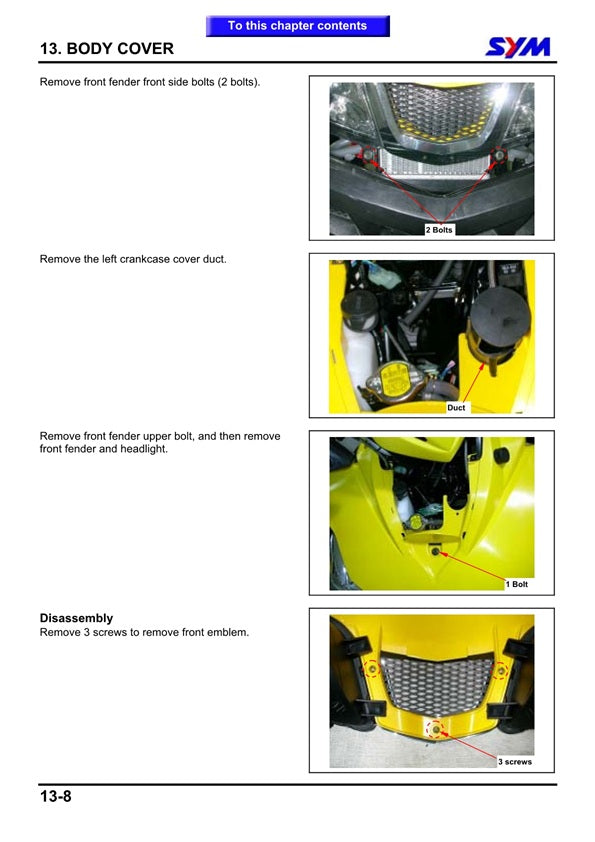 2005-2019 SYM Quadlander 250 250cc ATV Quad Service Manual