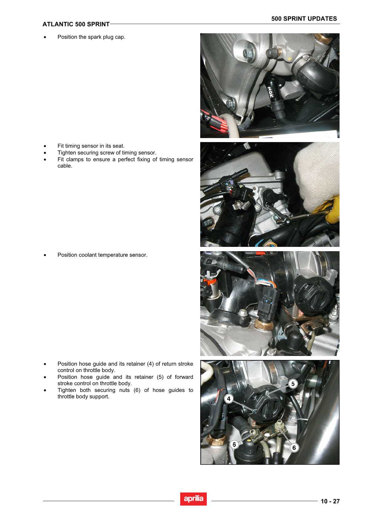 2002-2005 Aprilia Atlantic 200 Manual de servicio de scooter