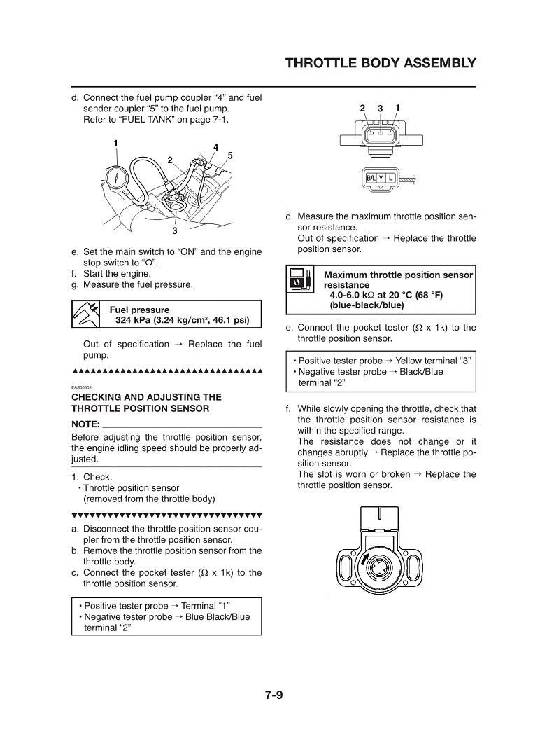 2006-2015 Yamaha MT03 Service Manual
