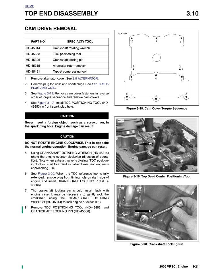 2006 Harley Davidson VRSCSE2 Screamin Eagle V-ROD Manual de servicio