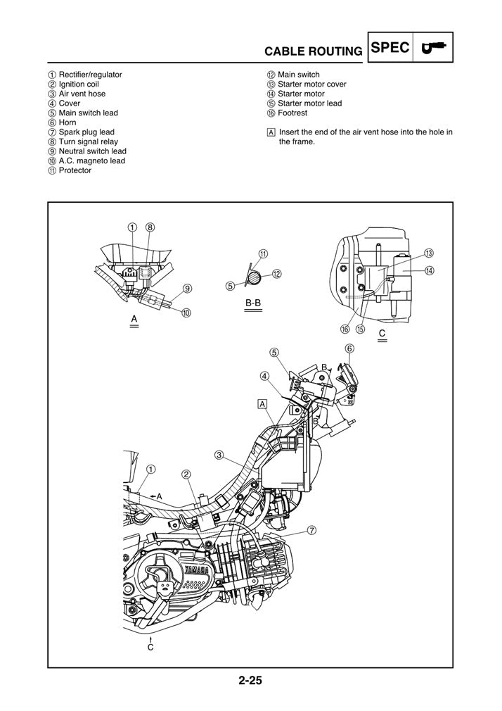 2006 onwards Yamaha T110 Spark X Service Manual