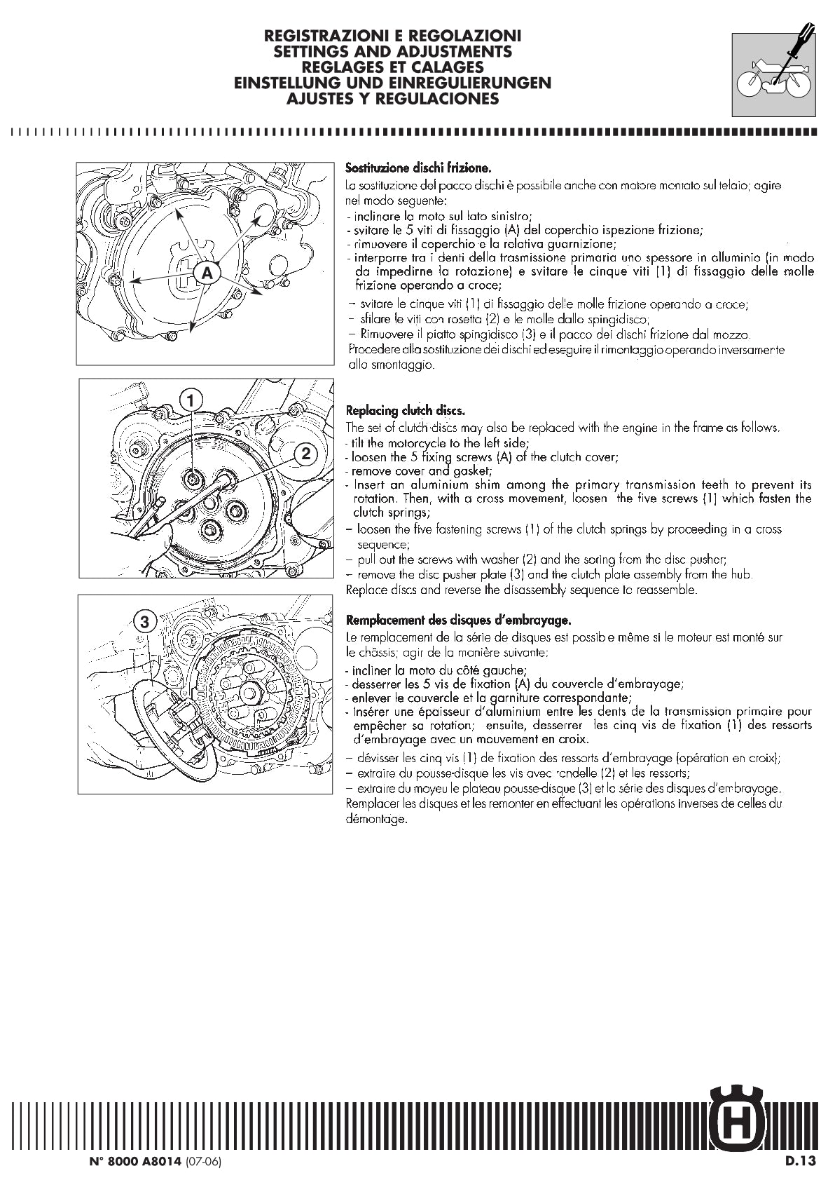 2007 Husqvarna CR125 CR 125 Service Manual