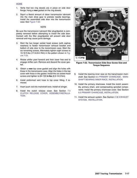 2007 Harley Davidson FLHTCUSE2 Screamin' Eagle Electra Glide Ultra Classic Service Manual