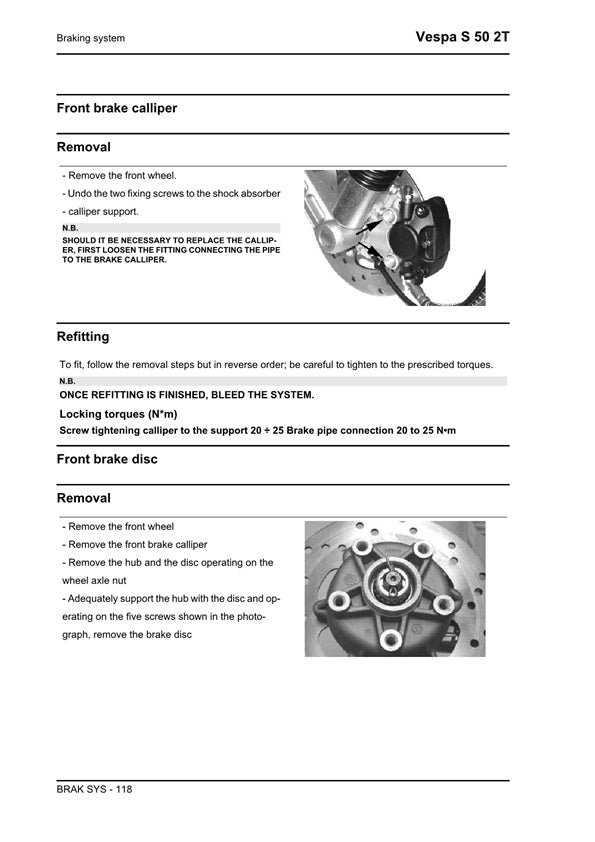 2008-2014 Vespa S50 S 50 50cc 2t Scooter Service Manual