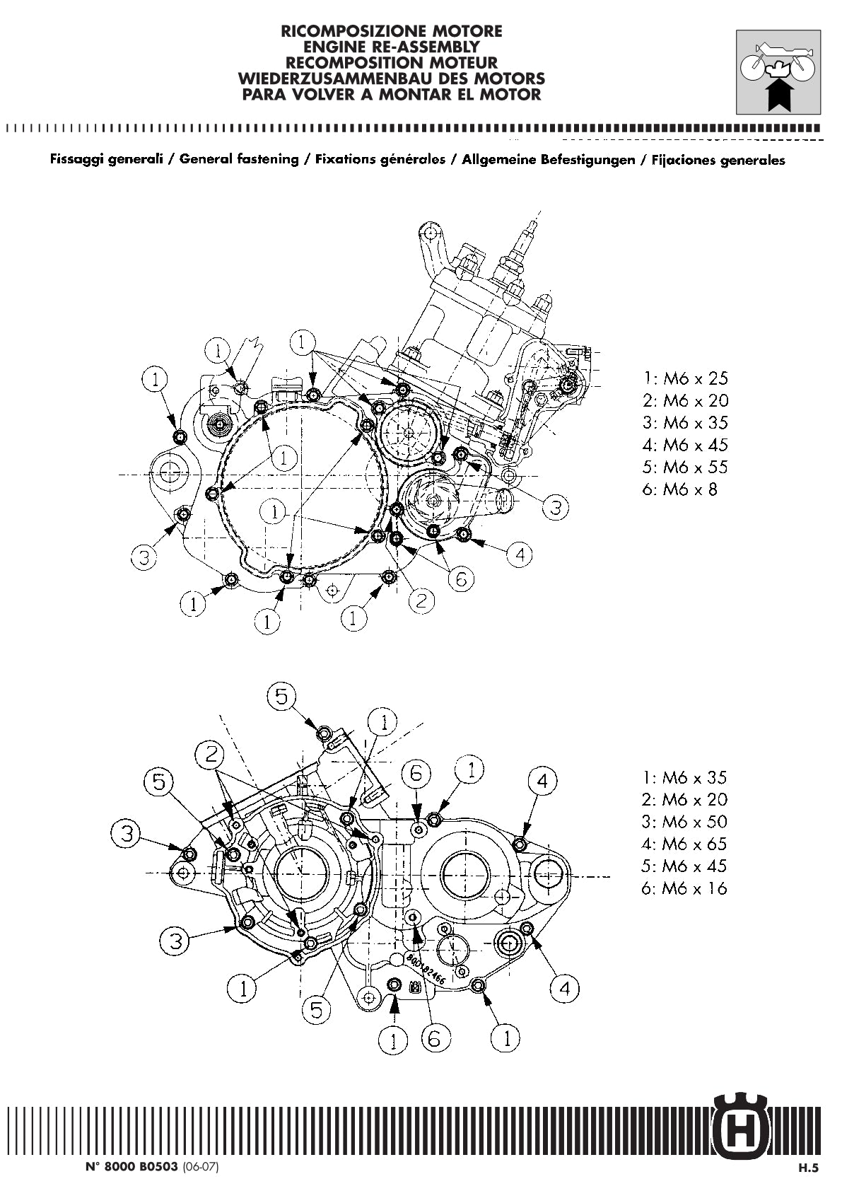 2008-2009 Husqvarna CR125 CR 125 Service Manual
