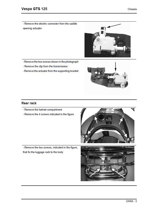 2008 on Vespa GTS125 GTS 125 Super Scooter Service Manual