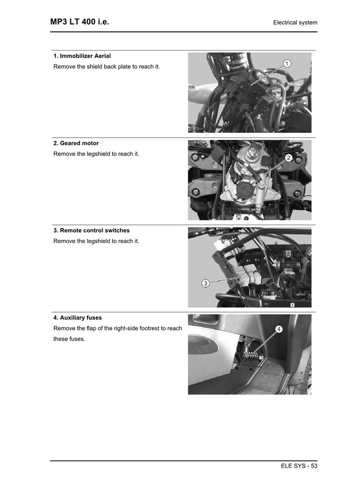 2009-2014 Piaggio MP3 400 LT Scooter Service Manual