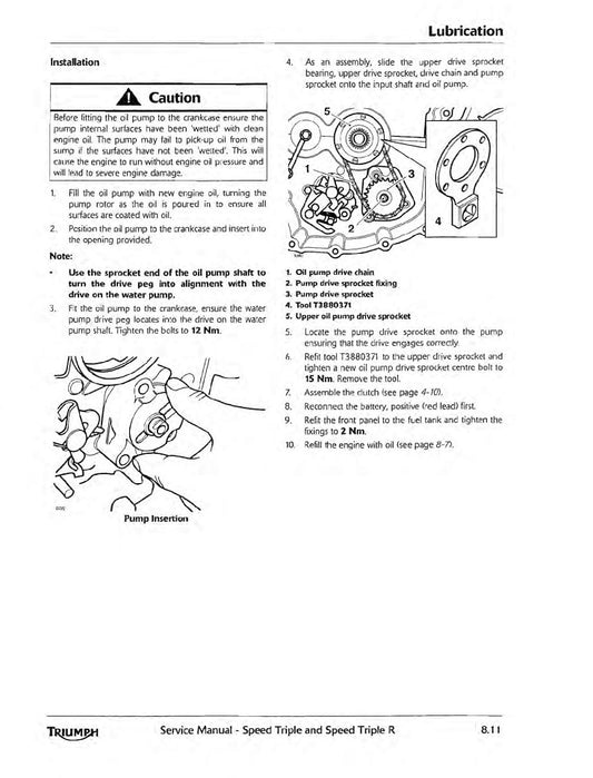 2011-2016 Triumph Speed Triple 1050 Service Manual