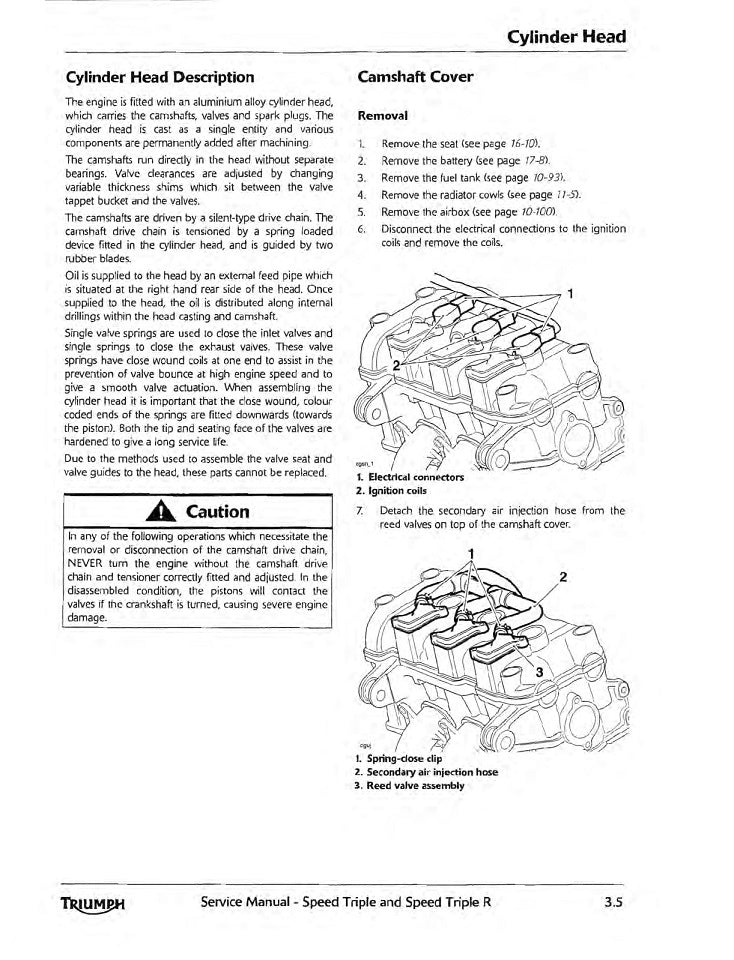 2011-2016 Triumph Speed Triple 1050 Service Manual