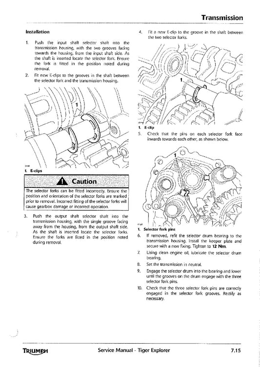2012-2015 Triumph Tiger Explorer 1200 Service Manual