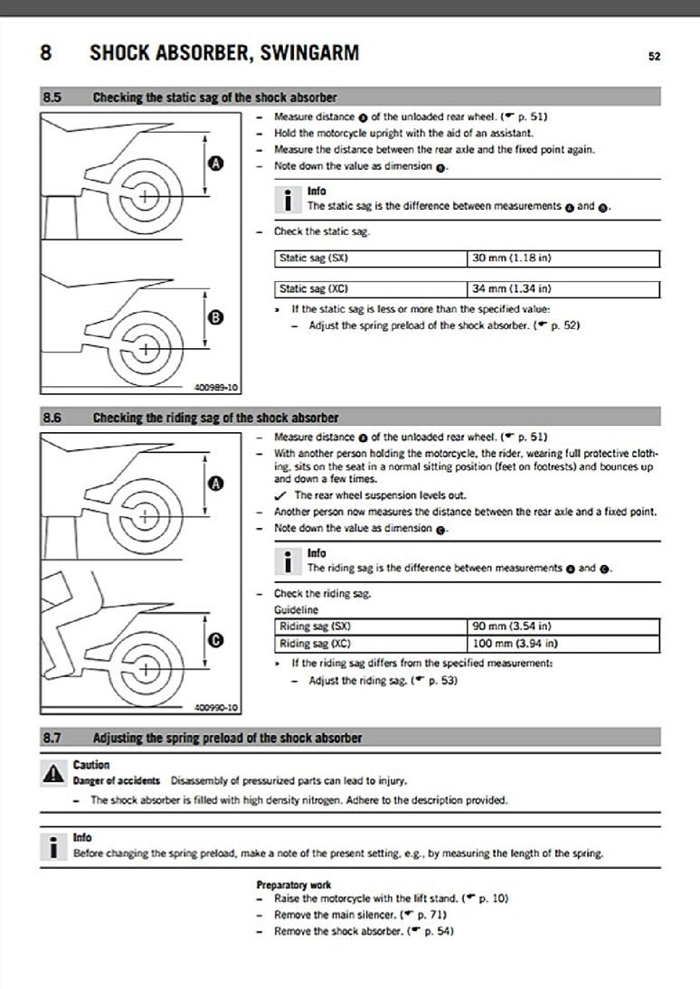 2012 KTM 250SX 250 SX Service Manual