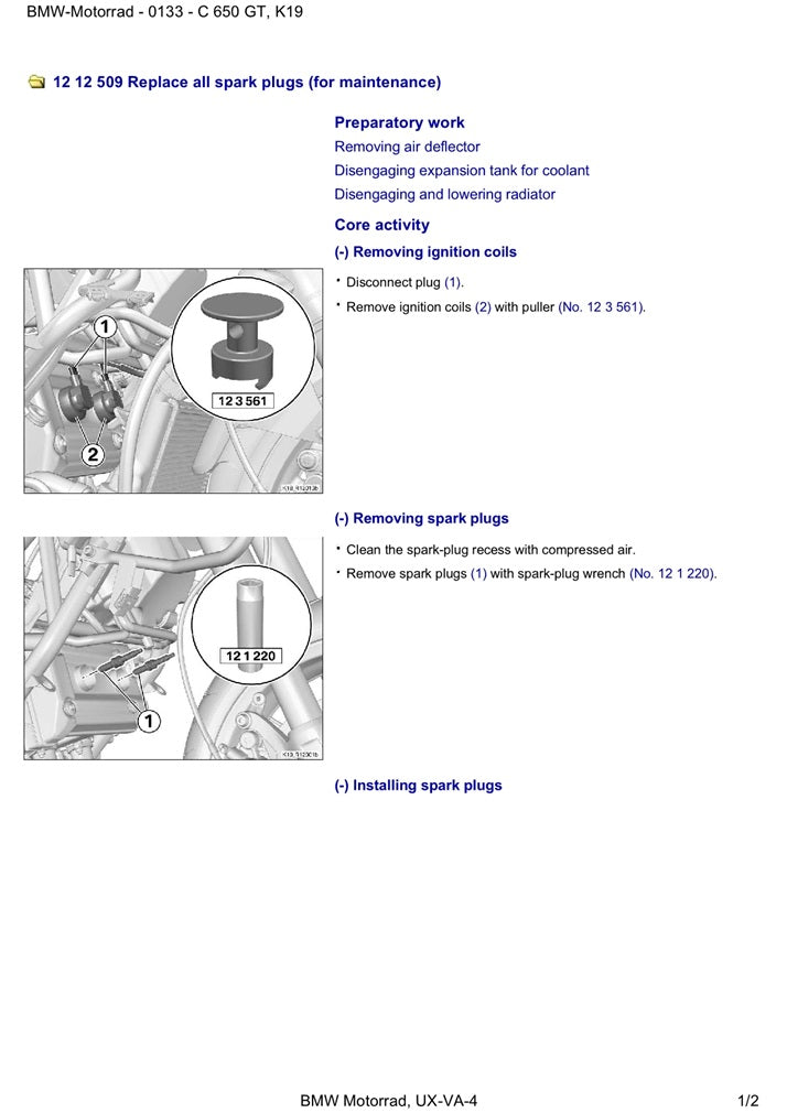 2013-2015 BMW C650 GT Service Manual