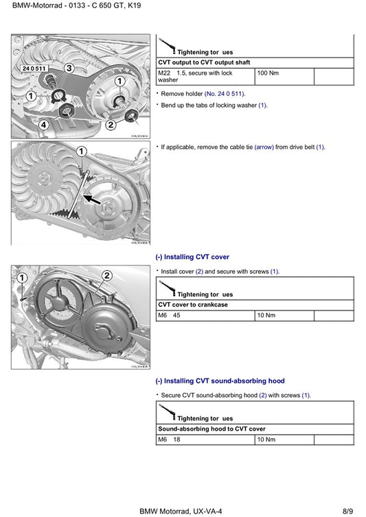 2013-2015 BMW C650 GT Service Manual