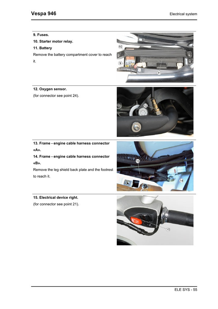 2013on Vespa 946 Scooter Service Manual