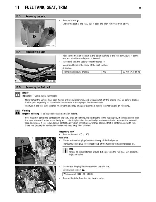 2014 KTM 250 SXF SX-F Service Manual