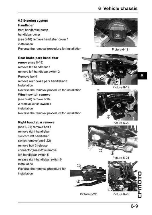 2014 Onwards CFMOTO CForce 500 CF500-AU 4x4 Quad Service Manual