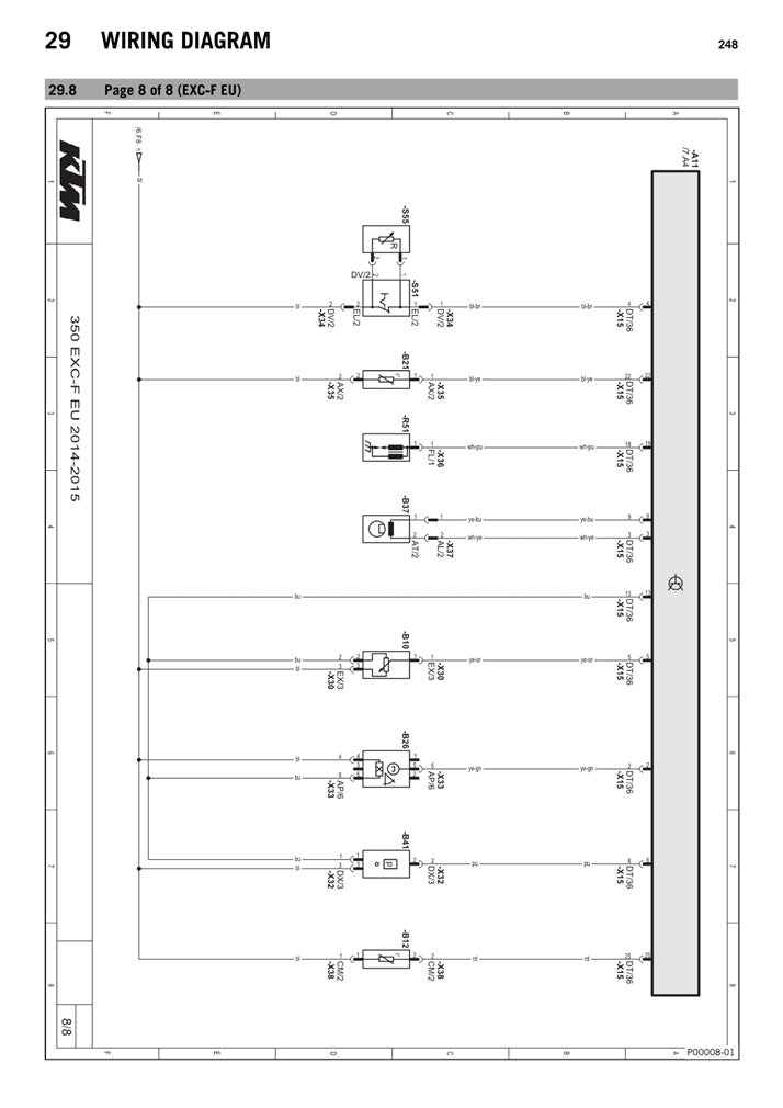 2015-2016 KTM 350 EXCF EXC-F Service Manual
