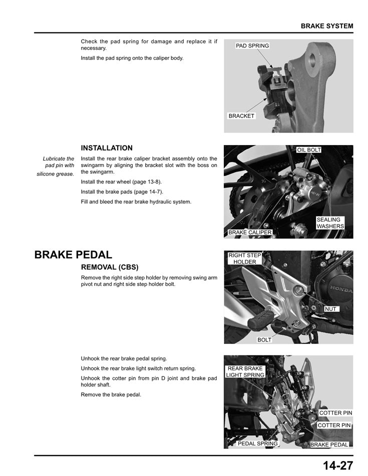 2016on Honda Hornet CB160R CB 160R Service Manual