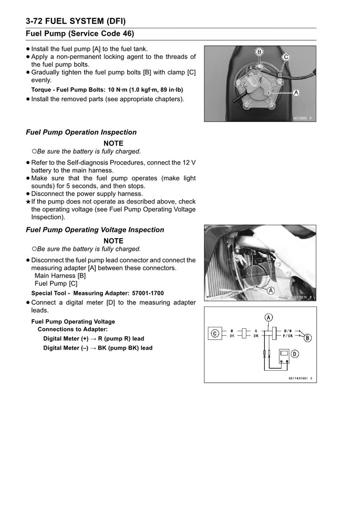2017-2019 Kawasaki KX250F KXF250 Service Manual