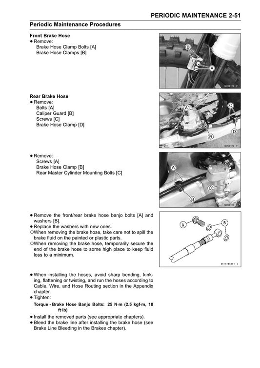 2017-2019 Kawasaki KX250F KXF250 Service Manual