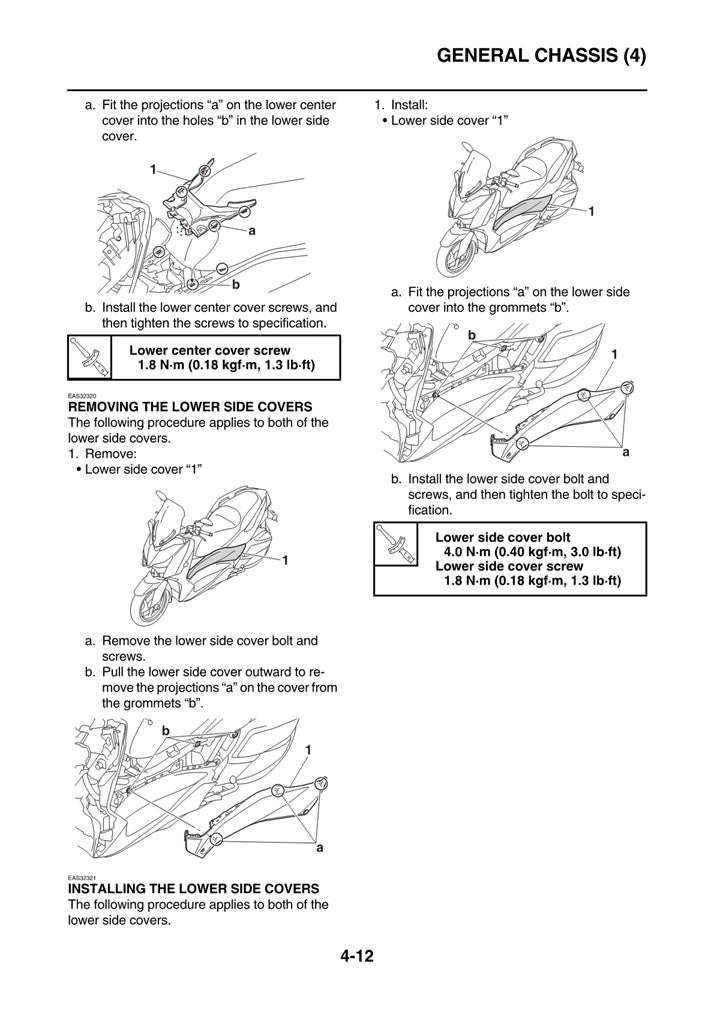 2017-2020 Yamaha Evolis 300 Scooter Service Manual