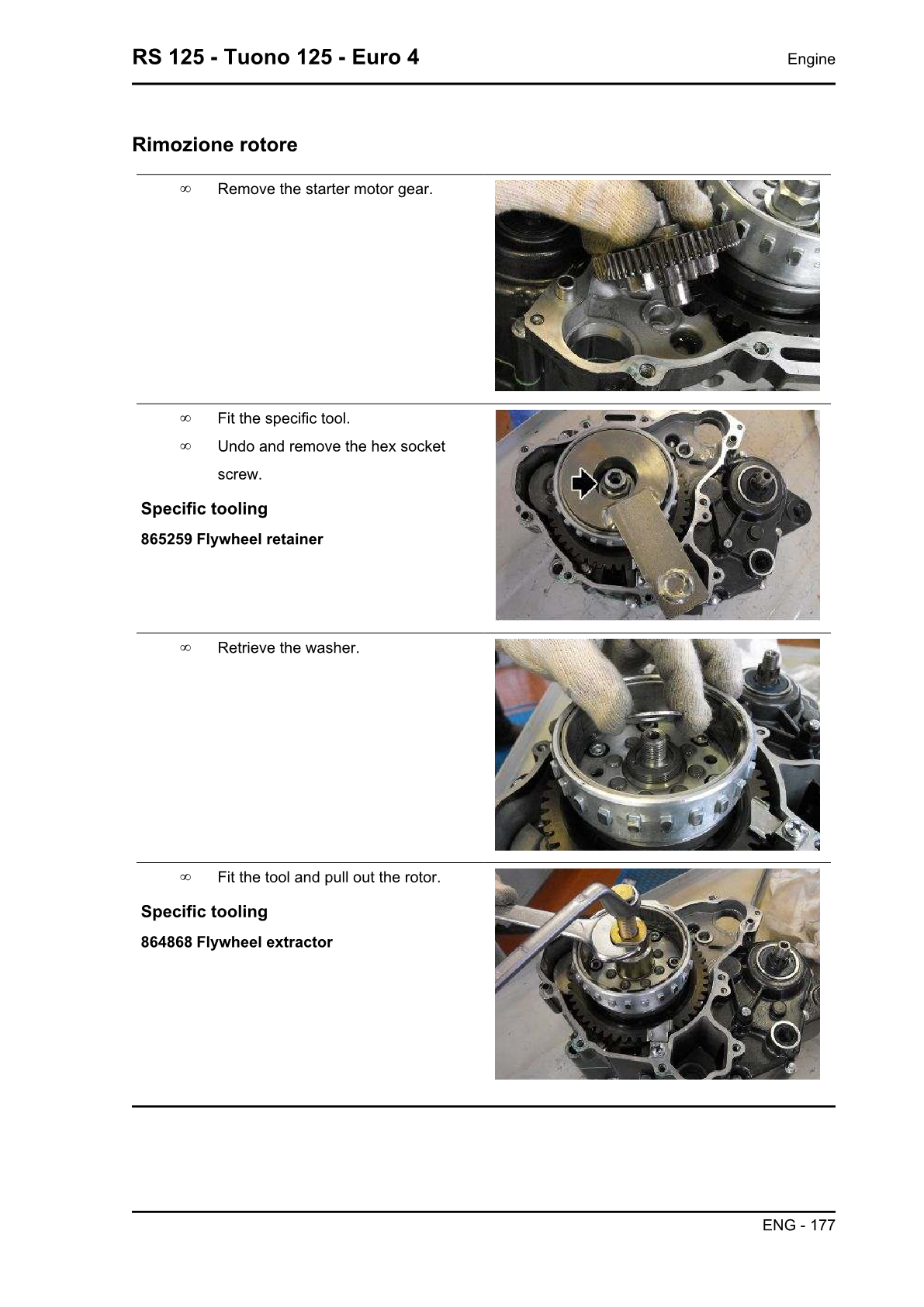 2017-2022 Aprilia RS125 RS4 125 Manual de servicio