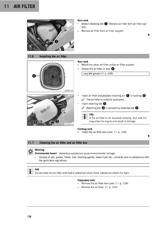 2018-2019 KTM 500 EXCF EXC-F Service Manual
