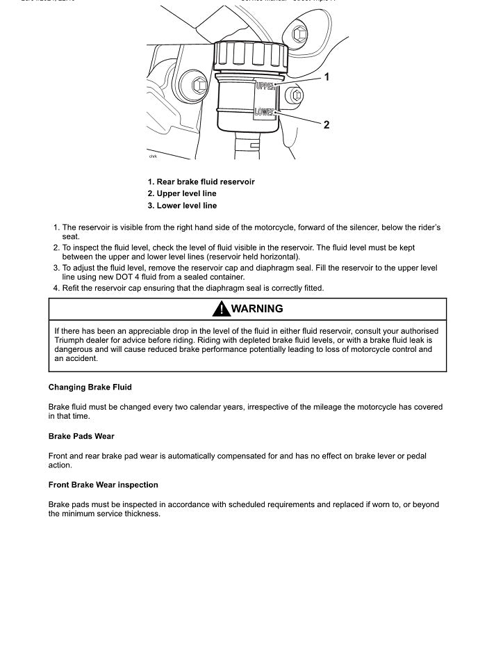 2018-2019 Triumph Street Triple R 765 Service Manual