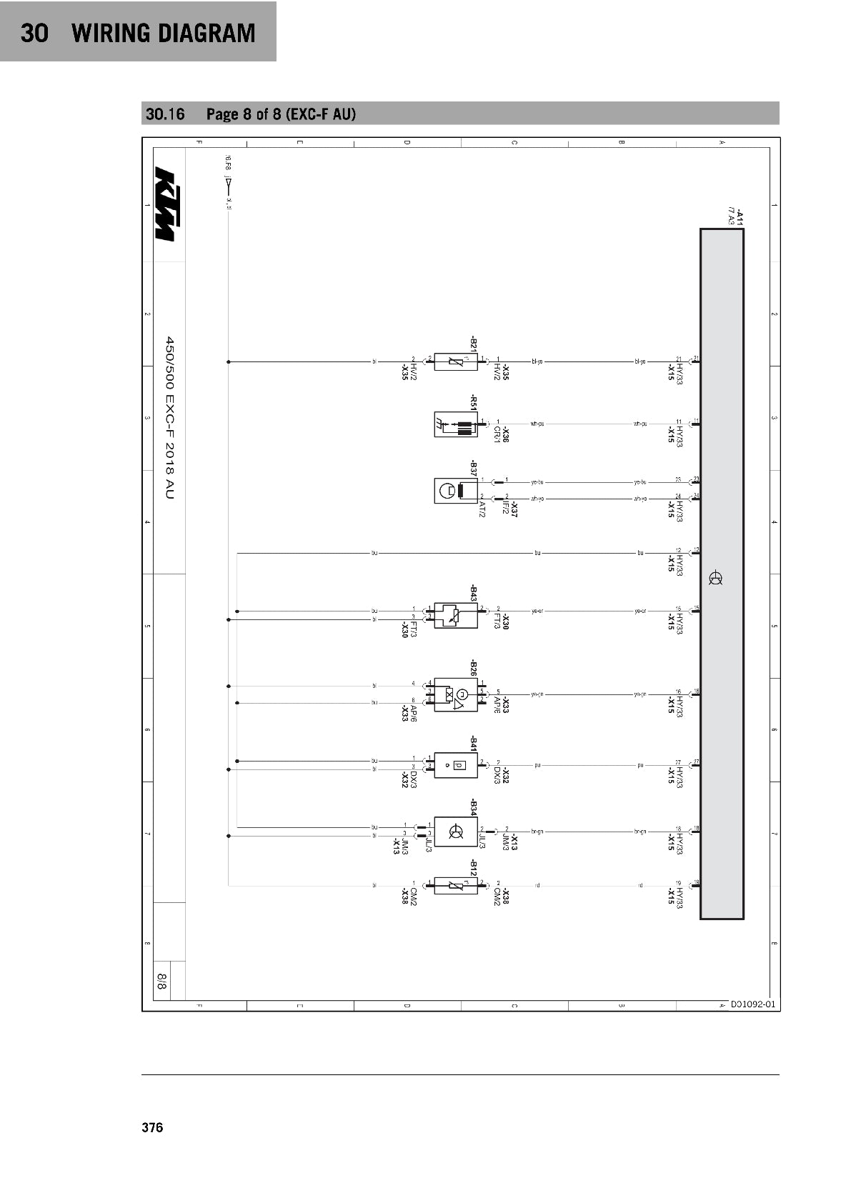 2018-2019 KTM 500 EXCF EXC-F Service Manual