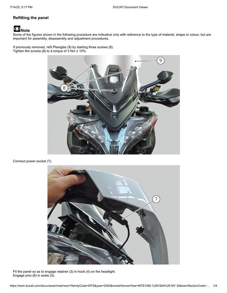 2018-2020 Ducati Multistrada MTS 1260 S DVT Twin Service Manual