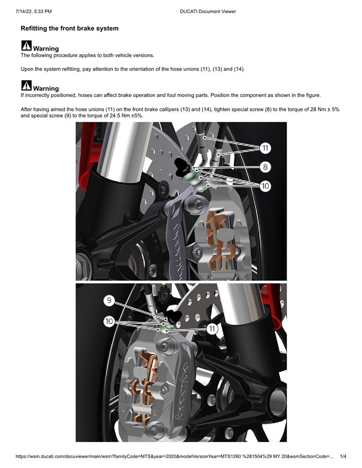 2018-2020 Ducati Multistrada MTS 1260 S DVT Twin Service Manual