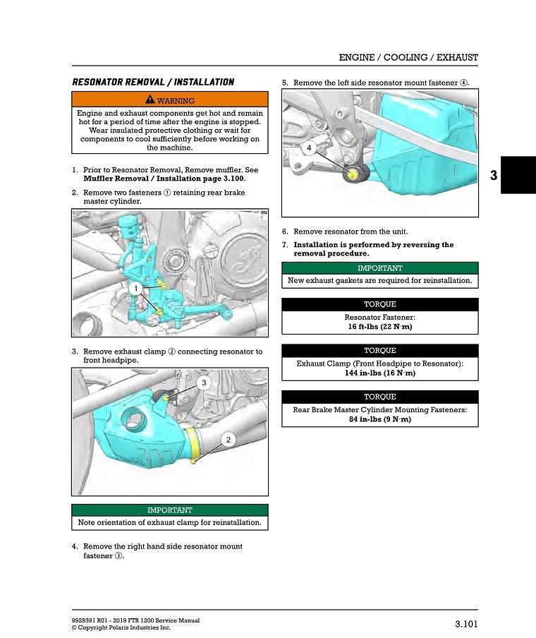 2019-2023 Indian Motorcycles FTR Sport 1200 Service Manual