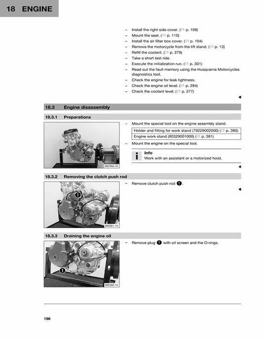 2019 Husqvarna FE 250 FE250 Service Manual