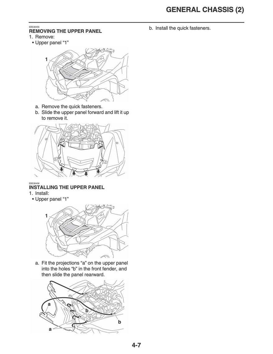 2019on Yamaha YFM700 Grizzly SE Black EPS 4WD ATV Quad Service Manual