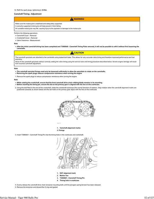 2020-2023 Triumph Tiger 900 Rally Pro Service Manual