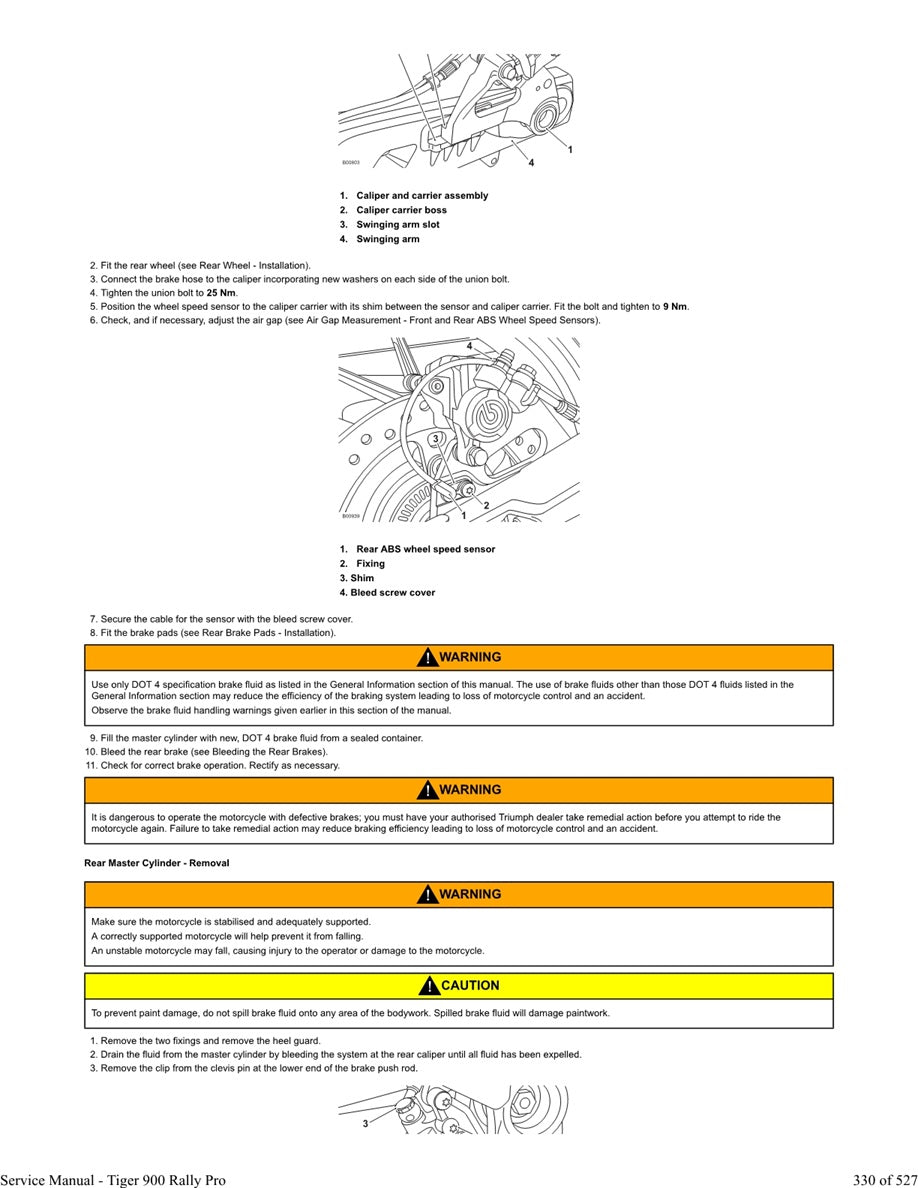 2020-2023 Triumph Tiger 900 Rally Pro Service Manual