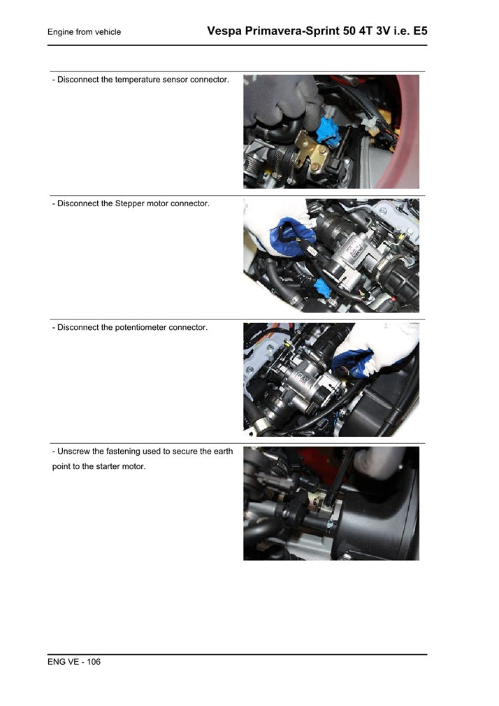 2020on Vespa Primavera 50 50cc 4t 3V E5 Scooter Service Manual