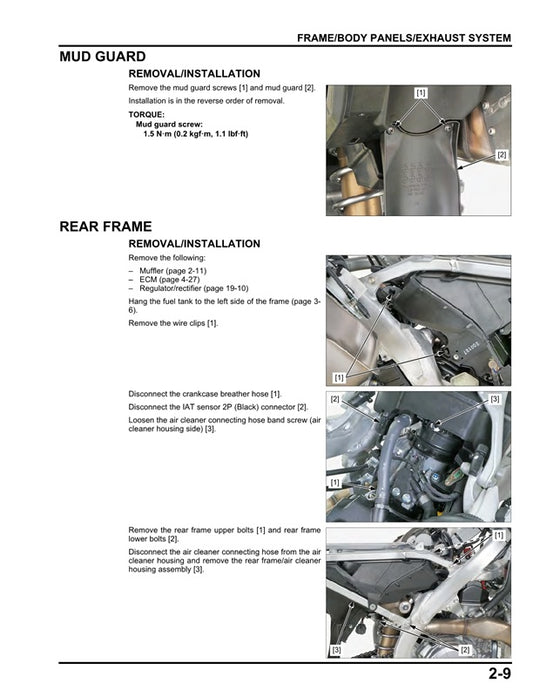 2021-2024 Honda CRF 450 CRF450R Service Manual