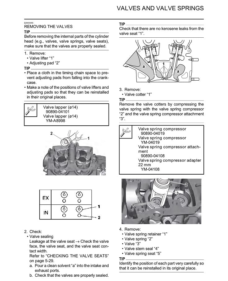 2018-2021 Yamaha WR250F Enduro Service Manual