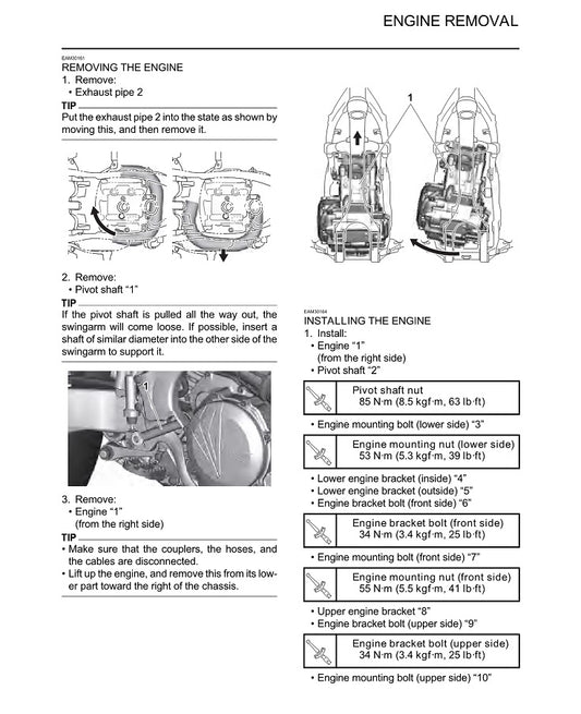 2021-2022 Yamaha YZ450F YZ-450F Motocross Service Manual