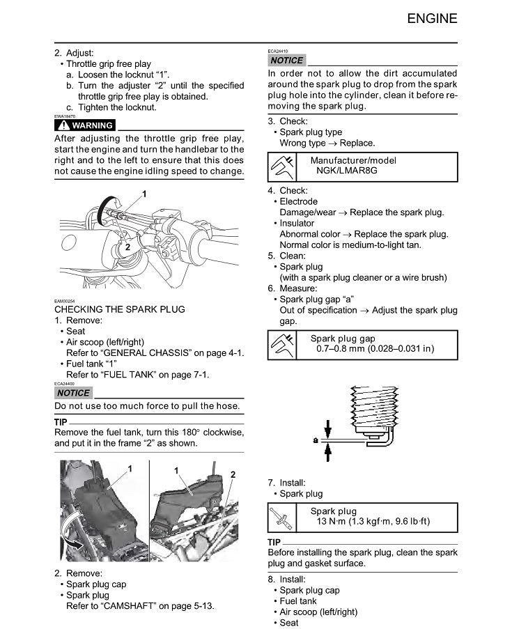 2021-2022 Yamaha YZ450F YZ-450F Motocross Service Manual