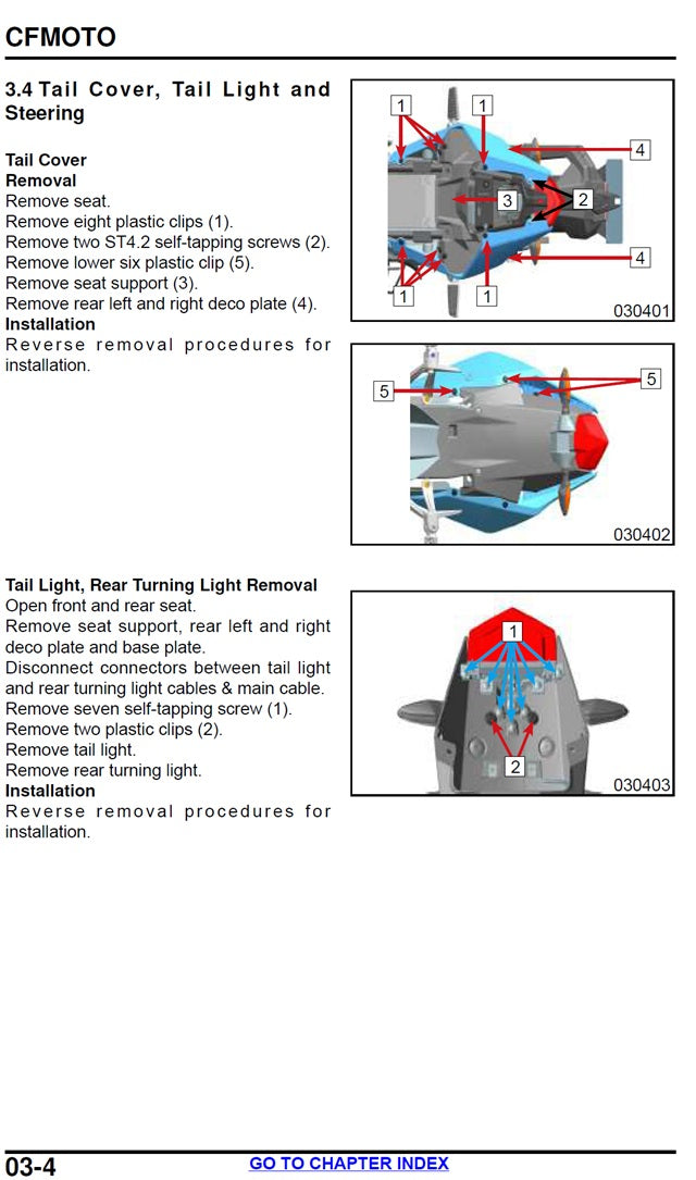 2022 Onwards CFMoto 300NK 300 NK Service Manual