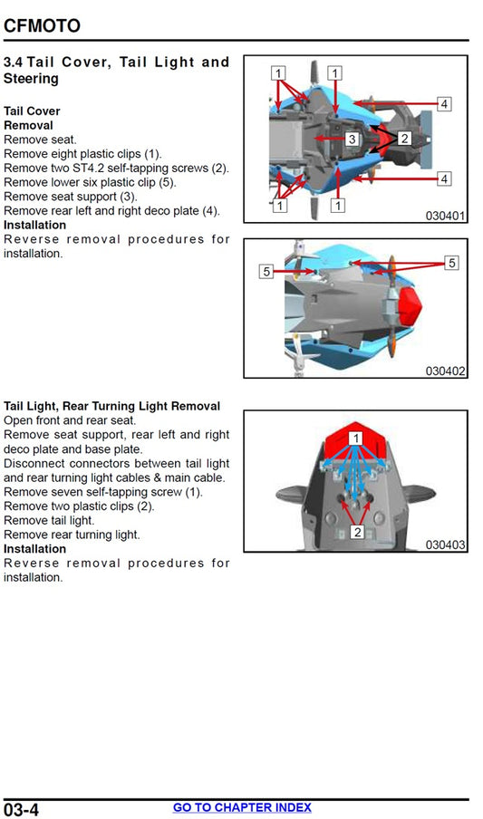 2022 Onwards CFMoto 300NK 300 NK Service Manual