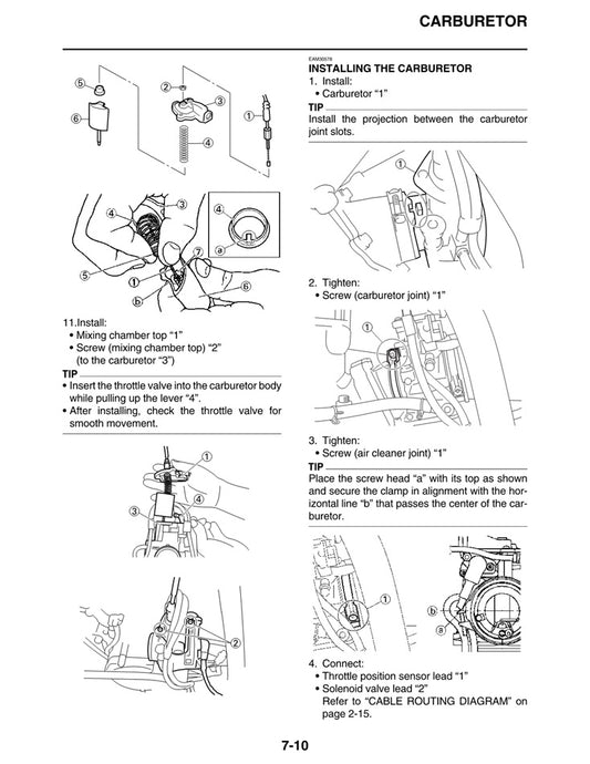2022-2024 Yamaha YZ250 YZ 250 Motocross Service Manual