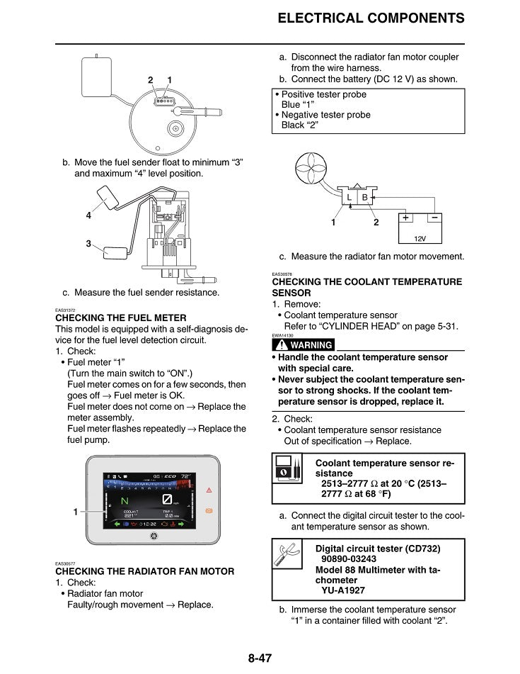 2023-2024 Yamaha MT07 MT-07 FZ07 FZ-07 Service Manual