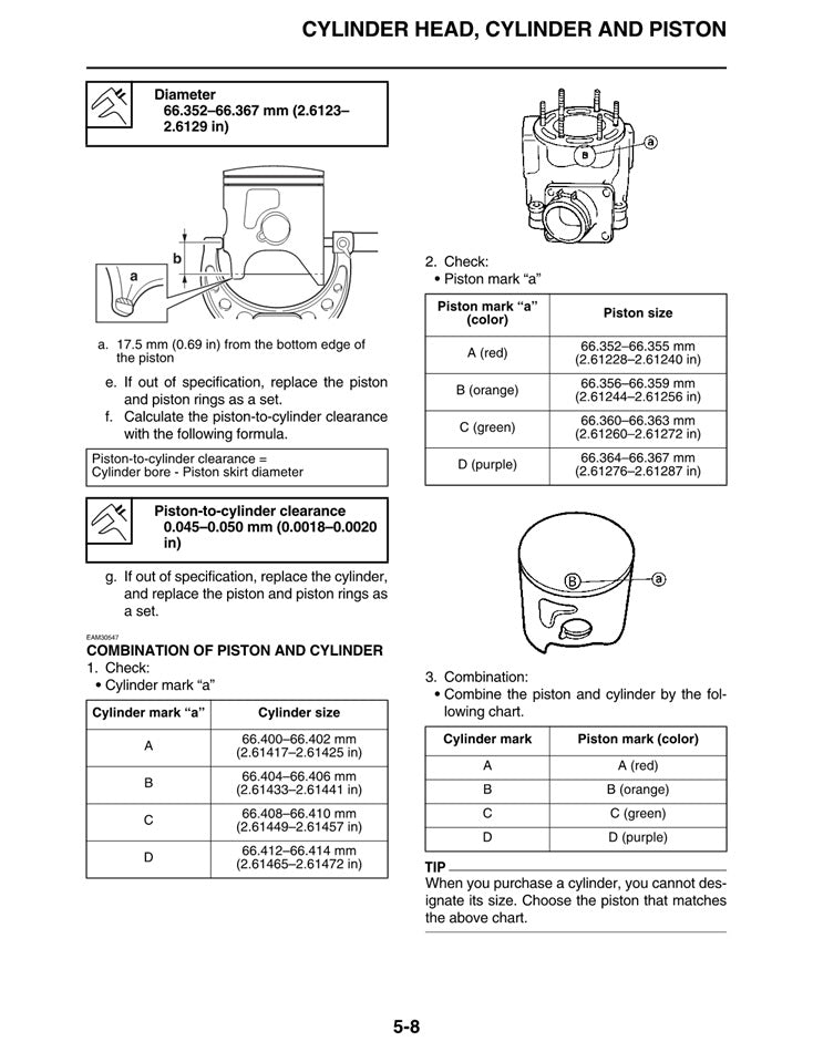 2023-2024 Yamaha YZ250X Enduro Service Manual