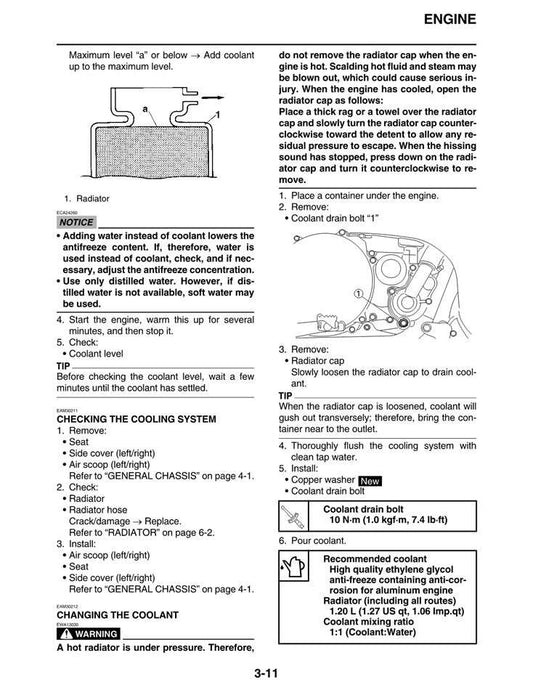 2023-2024 Yamaha YZ250X Enduro Service Manual